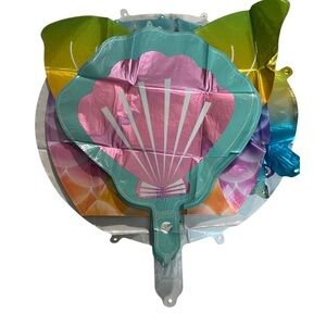 4th birthday mermaid theme Mylar balloon set